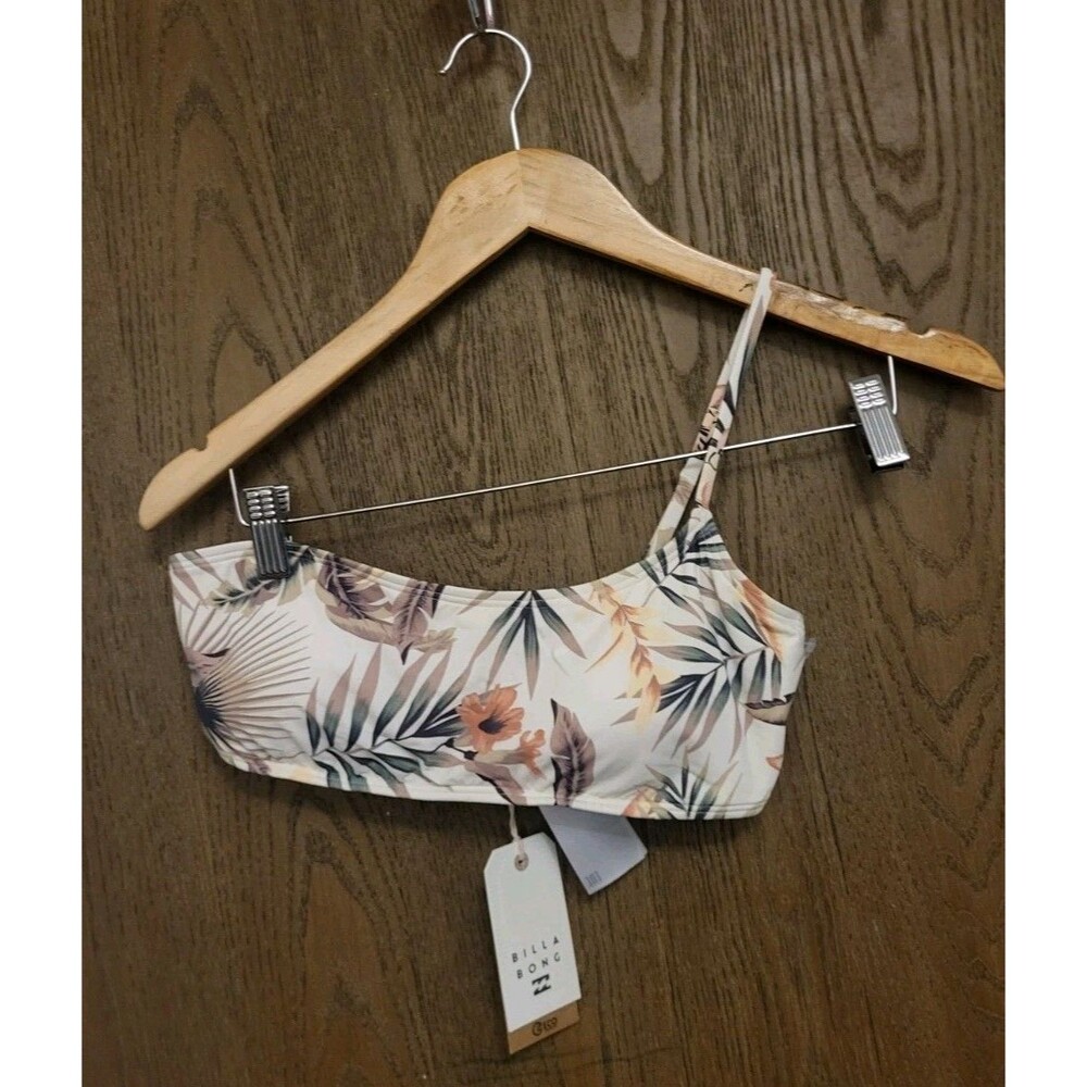 Billabong Womens Take Me To Paradise One Shoulder Swim Bikini Top Size M/10